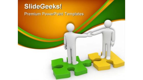 Handshake Agreement Business PowerPoint Themes And PowerPoint Slides 0511