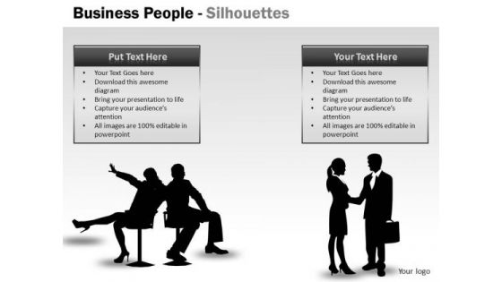 Handshake Business People Silhouettes PowerPoint Slides And Graphics