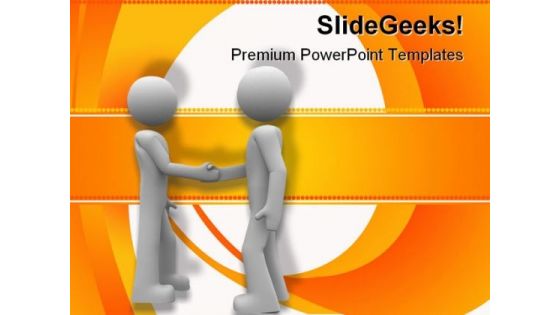 Handshake Business PowerPoint Template 0810