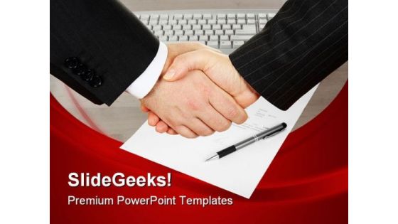 Handshake Business PowerPoint Themes And PowerPoint Slides 0711