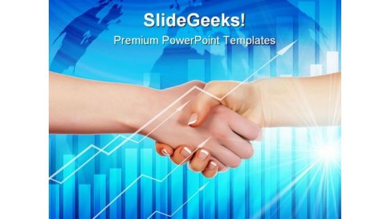 Handshake On Abstract Business PowerPoint Templates And PowerPoint Backgrounds 0311