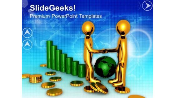 Handshake On Business Growth PowerPoint Templates Ppt Backgrounds For Slides 0713