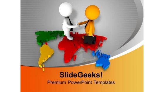 Handshake On Diverse World Business PowerPoint Templates Ppt Backgrounds For Slides 0313