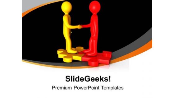 Handshake With Business Clients PowerPoint Templates Ppt Backgrounds For Slides 0613