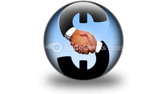 Handshake With Money PowerPoint Icon C
