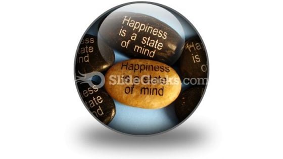 Happiness Affirmations PowerPoint Icon C