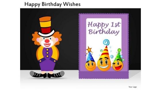 Happy 1st Birthday PowerPoint Templates And Editable Ppt Slides