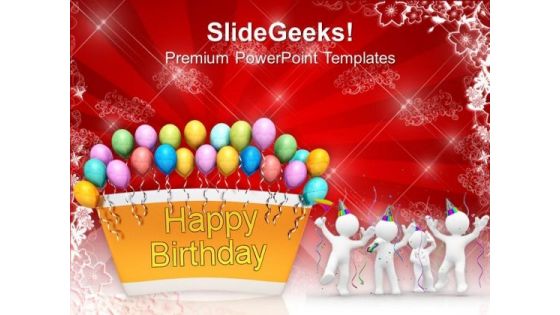 Happy Birthday Balloons Celebration Party PowerPoint Templates Ppt Backgrounds For Slides 1212