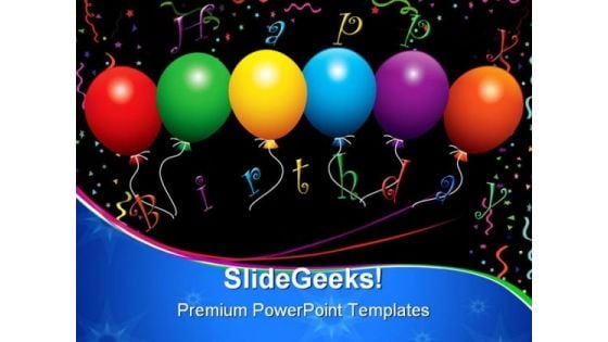 Happy Birthday Balloons Events PowerPoint Templates And PowerPoint Backgrounds 1211