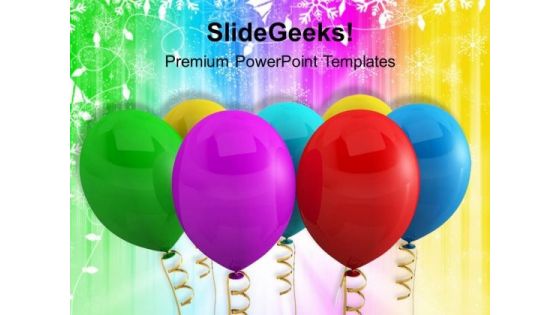 Happy Birthday Balloons Events PowerPoint Templates Ppt Background For Slides 1112