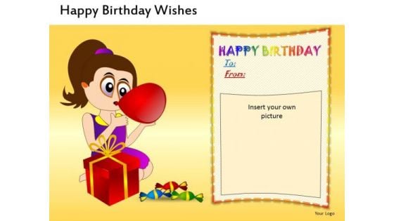 Happy Birthday Balloons Gifts Editable PowerPoint Slides