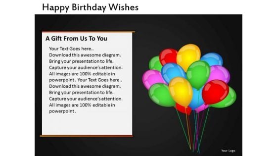 Happy Birthday Balloons PowerPoint Slides Editable Ppt Templates