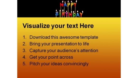 Happy Birthday Candles Events PowerPoint Templates And PowerPoint Backgrounds 0311