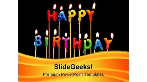 Happy Birthday Candles Events PowerPoint Templates And PowerPoint Backgrounds 0311