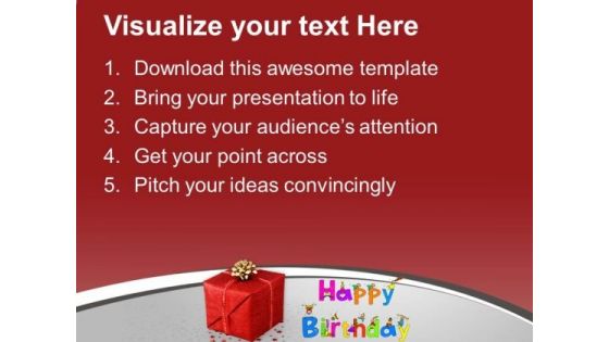 Happy Birthday Gift Celebration PowerPoint Templates Ppt Backgrounds For Slides 0313