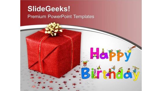 Happy Birthday Gift Celebration PowerPoint Templates Ppt Backgrounds For Slides 0313