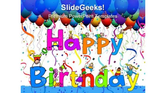 Happy Birthday People PowerPoint Template 0610