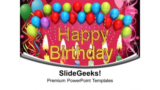 Happy Birthday With Balloons Party PowerPoint Templates Ppt Background For Slides 1112