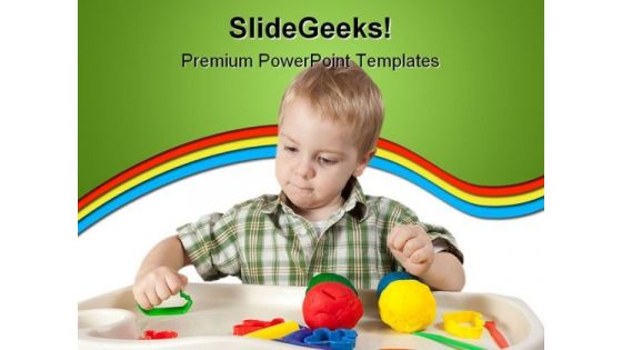 Happy Child Games PowerPoint Template 1110