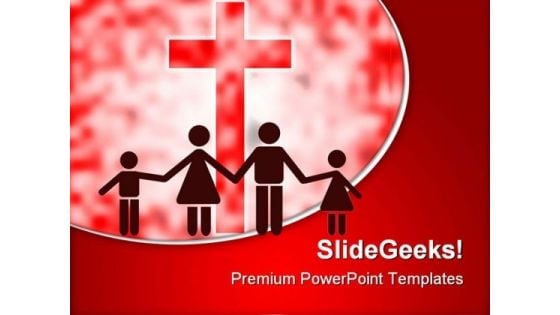 Happy Christian Family PowerPoint Templates And PowerPoint Backgrounds 0811