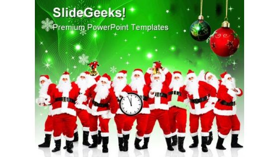 Happy Christmas Festival PowerPoint Templates And PowerPoint Backgrounds 0711