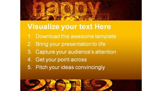 Happy Clock 2012 Future PowerPoint Templates And PowerPoint Backgrounds 1011
