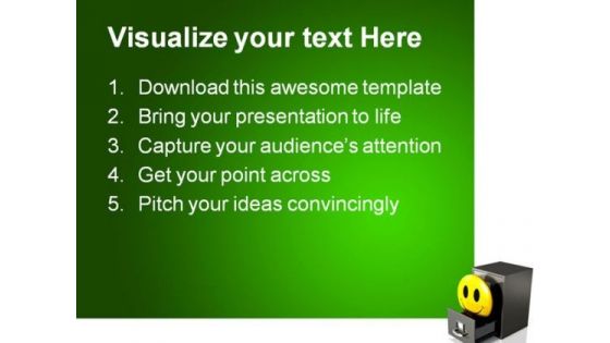 Happy Database Business PowerPoint Themes And PowerPoint Slides 0711