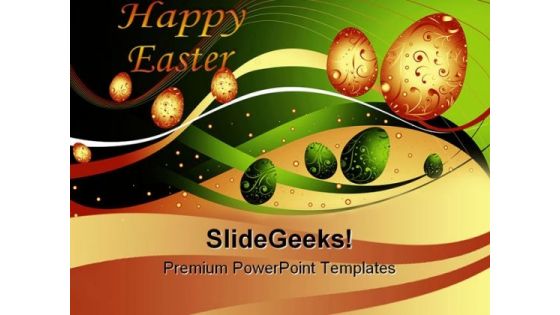 Happy Easter Festival PowerPoint Themes And PowerPoint Slides 0211