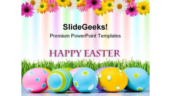Happy Easter Festival PowerPoint Themes And PowerPoint Slides 0711