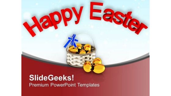 Happy Easter Wishes With Surprise Eggs PowerPoint Templates Ppt Backgrounds For Slides 0813