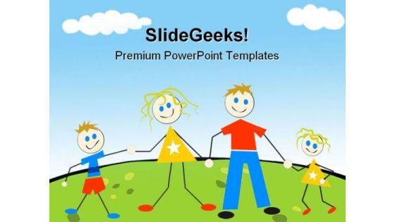 Happy Family Abstract PowerPoint Templates And PowerPoint Backgrounds 0611