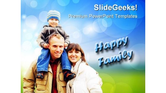 Happy Family People PowerPoint Templates And PowerPoint Backgrounds 0411