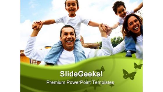 Happy Family PowerPoint Backgrounds And Templates 1210