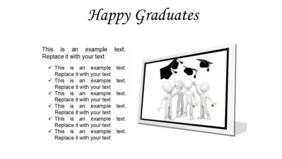 Happy Graduates Success PowerPoint Presentation Slides F