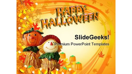 Happy Halloween Holidays PowerPoint Template 1010