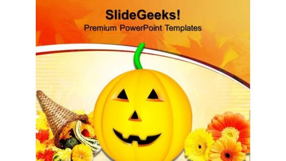 Happy Halloween Pumpkin Autumn Nature PowerPoint Templates And PowerPoint Themes 0912