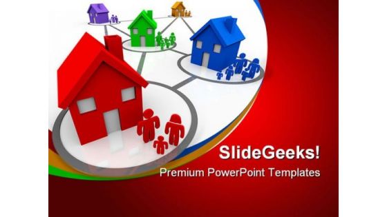 Happy Neighbours Family PowerPoint Themes And PowerPoint Slides 0811