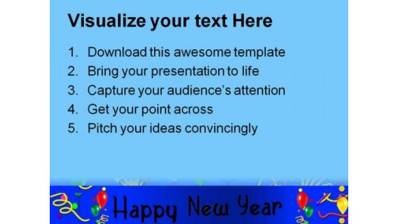Happy New Year02 Holidays PowerPoint Template 1010