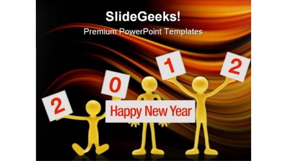 Happy New Year 2012 Future PowerPoint Templates And PowerPoint Backgrounds 1011
