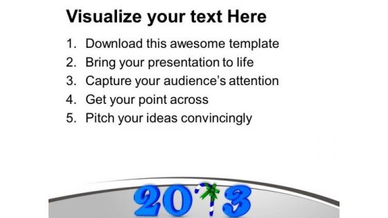 Happy New Year 2013 Celebration PowerPoint Templates Ppt Backgrounds For Slides 0413