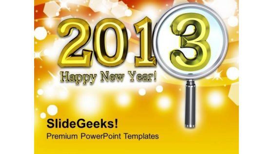 Happy New Year 2013 Sparkling Theme PowerPoint Templates Ppt Backgrounds For Slides 0413