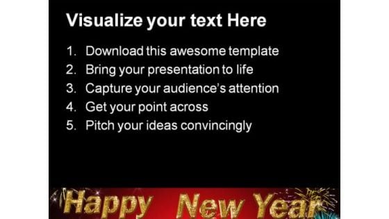 Happy New Year Festival PowerPoint Template 1010