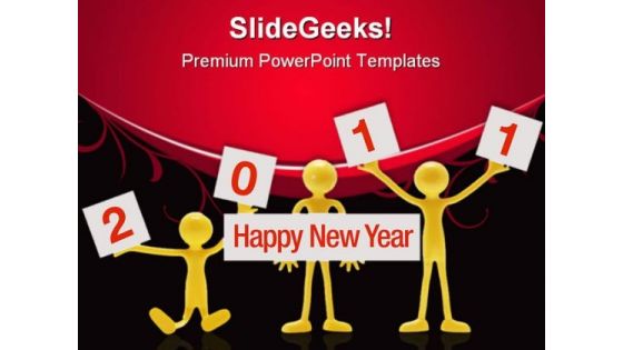 Happy New Year Festival PowerPoint Templates And PowerPoint Backgrounds 0411