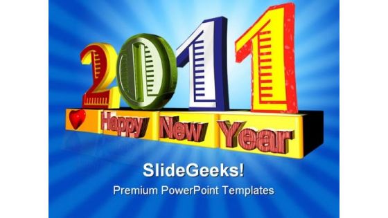 Happy New Year Festival PowerPoint Themes And PowerPoint Slides 0511