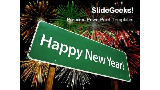 Happy New Year Festival PowerPoint Themes And PowerPoint Slides 0711