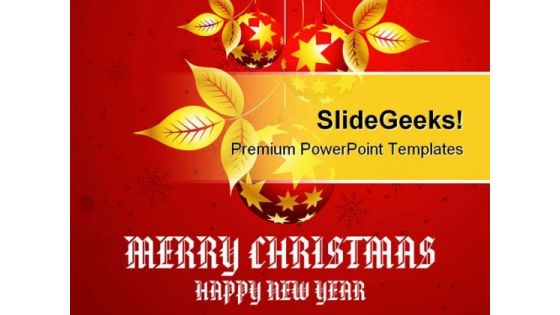 Happy New Year Holidays PowerPoint Template 1010 Happy New Year Holidays PowerPoint Template 1010