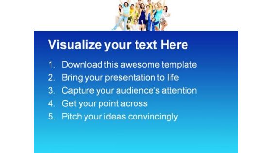 Happy People Success PowerPoint Themes And PowerPoint Slides 0711
