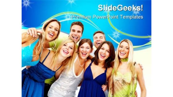Happy People Youth PowerPoint Templates And PowerPoint Backgrounds 0611