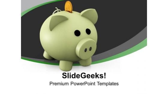Happy Piggy Bank Savings Concept PowerPoint Templates Ppt Backgrounds For Slides 0113 Happy Piggy Bank Savings Concept PowerPoint Templates Ppt Backgrounds For Slides 0113