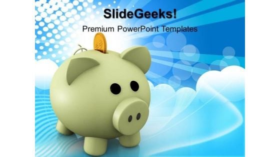 Happy Piggy Bank Savings PowerPoint Templates And PowerPoint Themes 1012